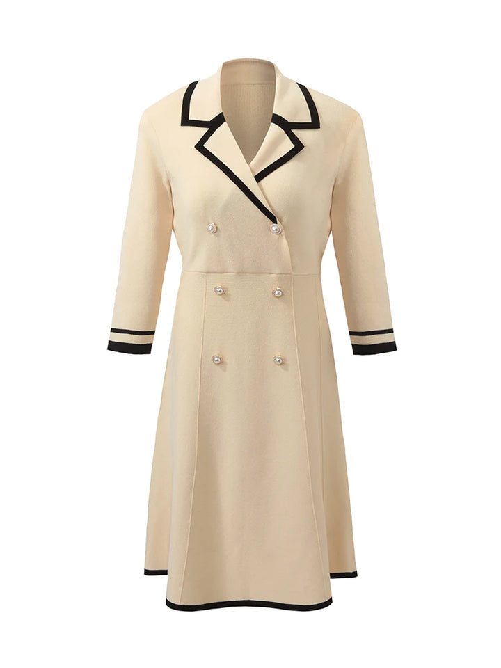 Levoire | Robe blazer pour femmes Mini robe élégante avec décolleté en V Design pour femmes Beige