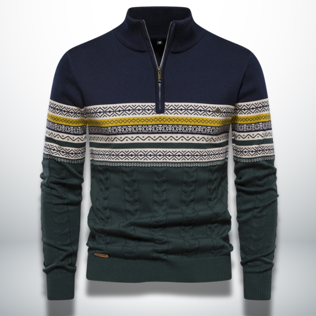 Levoire | Pull-Over En Coton Pour Homme Fini Bleu foncé