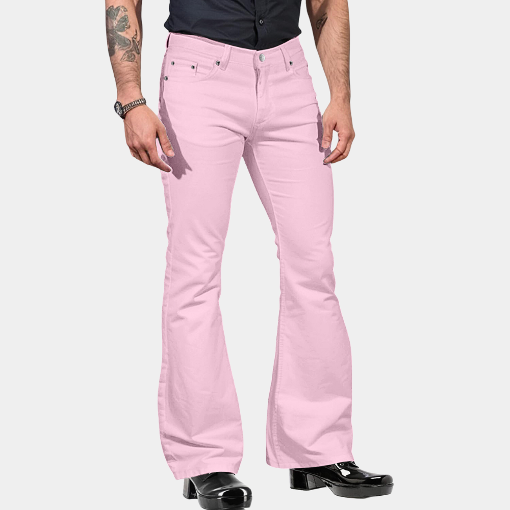 Levoire | Pantalon Ample Pour Hommes Blanc Rosa
