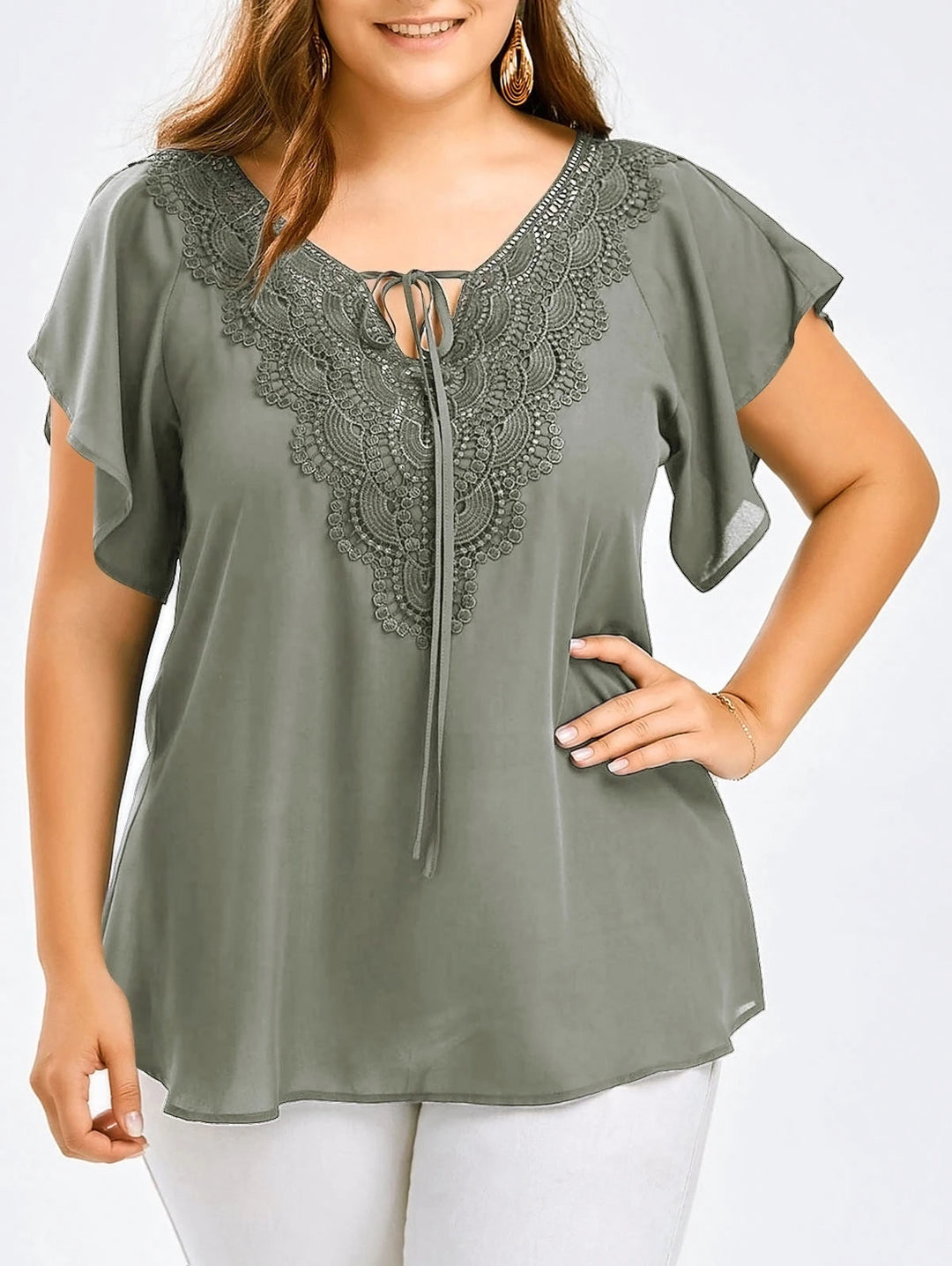 Levoire | Femke Plus-Size Top - Confortable Et Élégant Olive