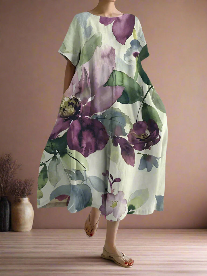 Levoire | Robe Pour Femmes Avec Motif Floral Et Coupe Ample