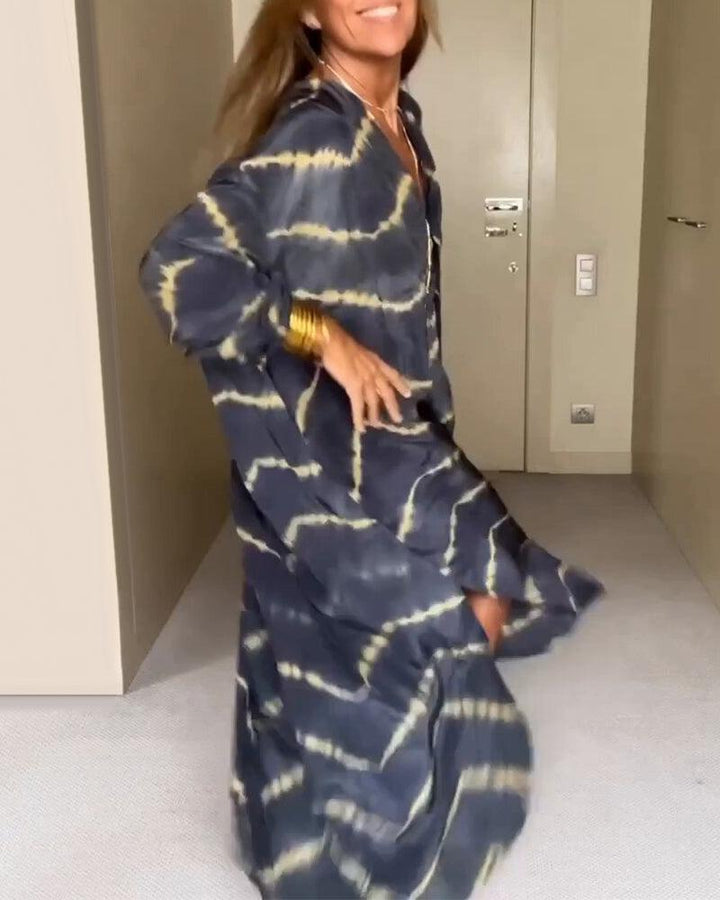 Levoire | Robe Confortable À Décolleté En V Avec Poches Pour Femmes