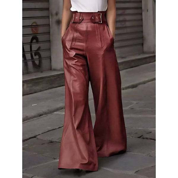 Levoire | Pantalon Large Taille Haute Élégant Pour Femmes
