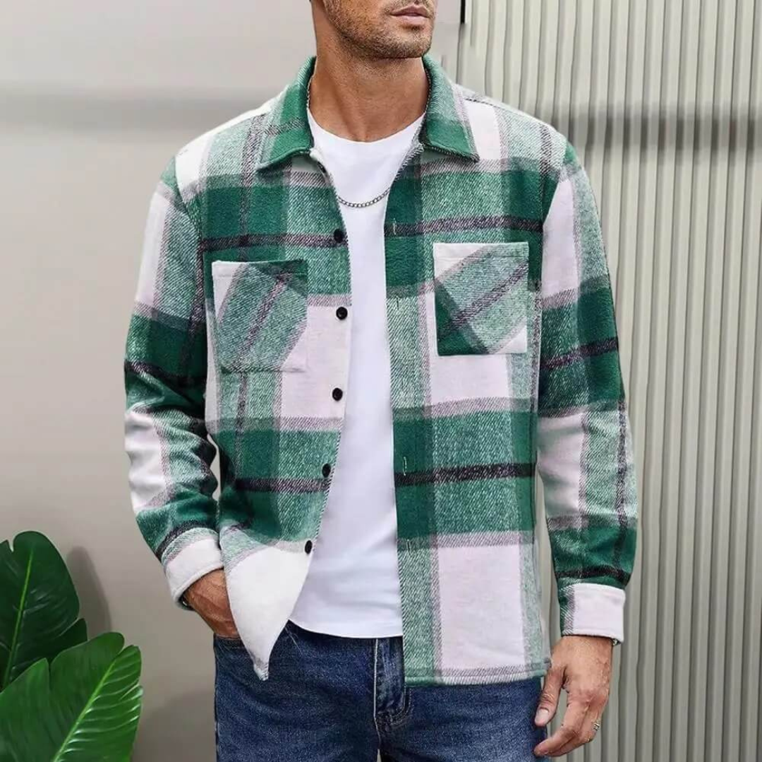 Levoire | Veste chauffante pour homme Style élégant Gilet en tricot pour hommes Vert