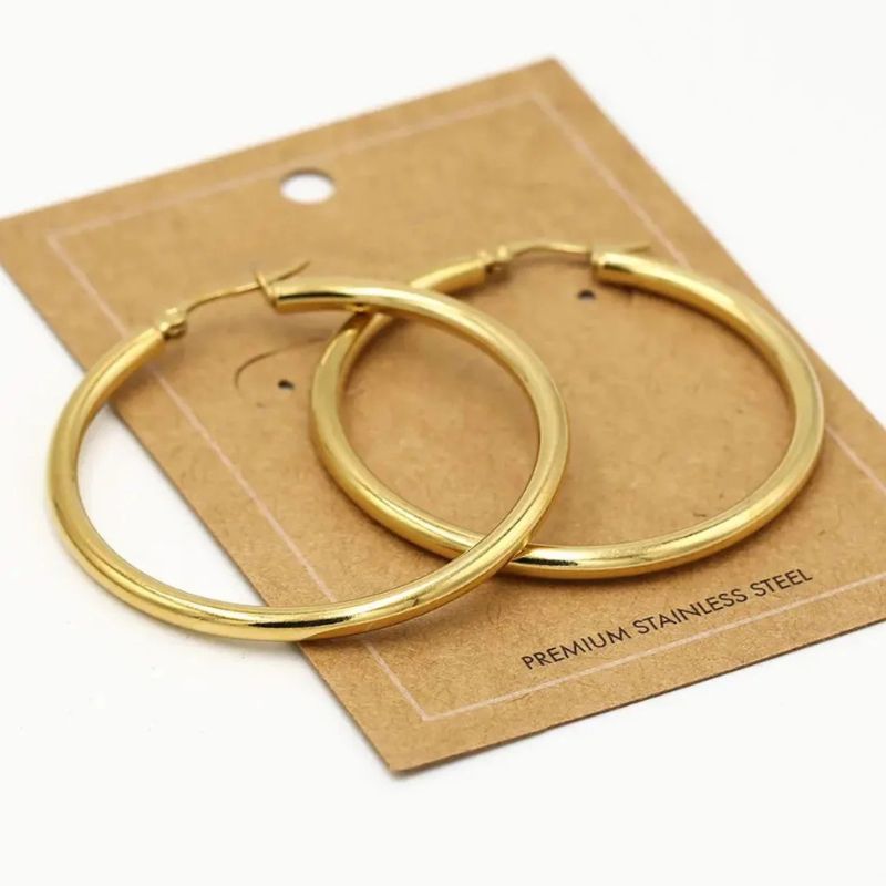 Levoire | Grandes Boucles D'Oreilles Dorées (40 Mm) Bibi