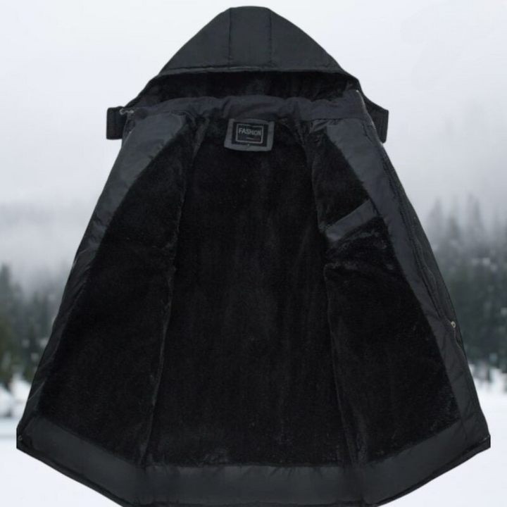 Levoire | Veste Chaude Noire À Manches Longues Doublée