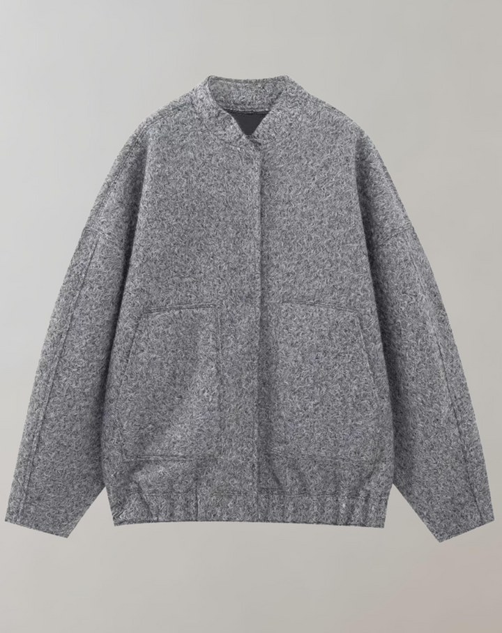 Levoire | Veste Bomber Surdimensionnée Pour Un Style Décontracté Gris