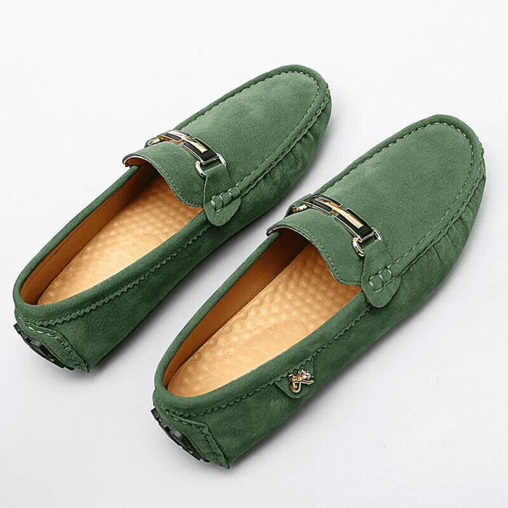 Levoire | Mocassins En Cuir Luxueux Vert