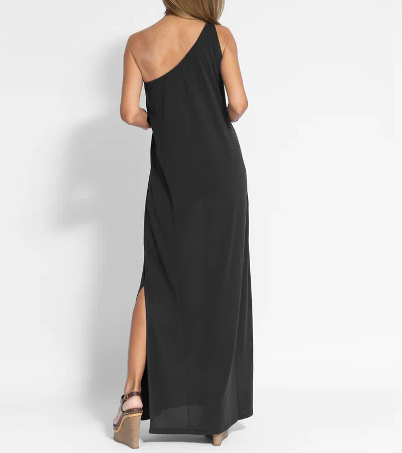 Levoire | Robe élégante pour femmes Robe maxi chic avec une épaule pour femmes