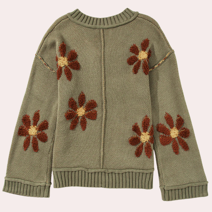 Levoire | Femmes Pulls Fleurs Élégants Pullover Pour Femmes