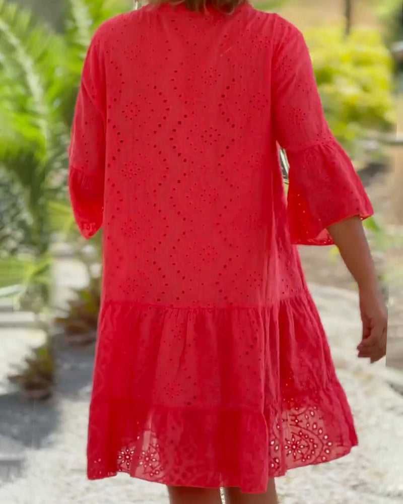 Levoire | Robe d'été fluide pour femme - Rouge