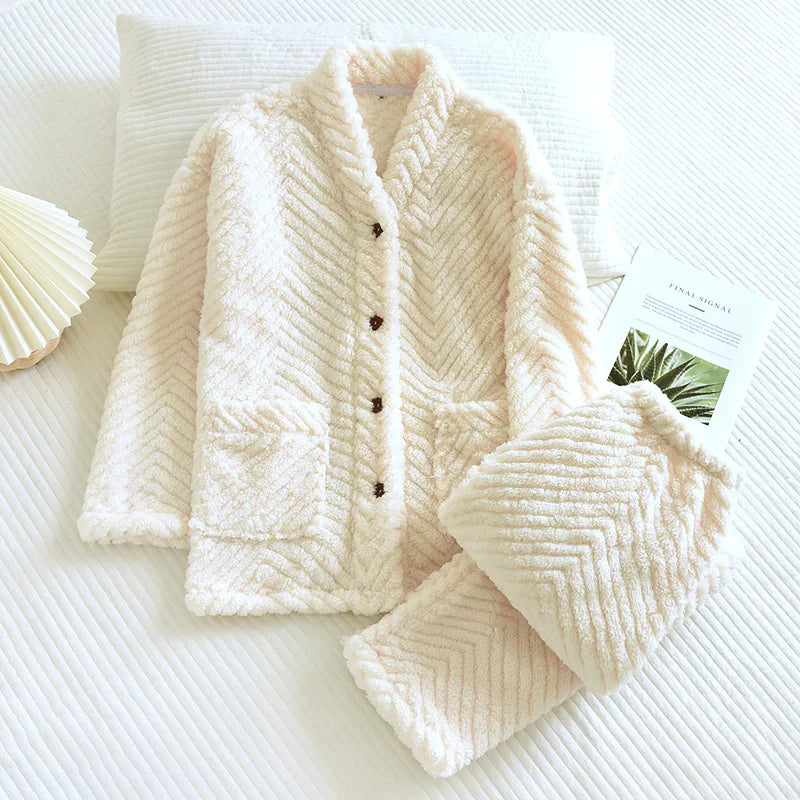 Levoire | Snuggle Duo Pyjama Chaud Et Doux Blanc