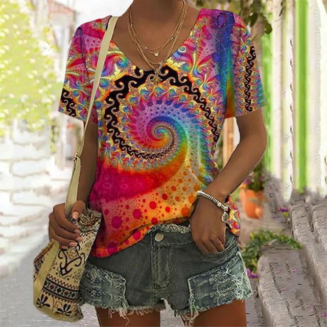 Levoire | T-Shirt Coloré Avec Impression Abstraite
