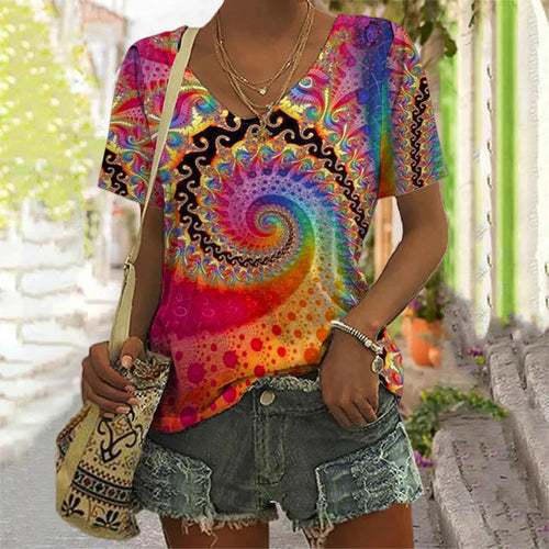 Levoire | T-Shirt Coloré Avec Impression Abstraite