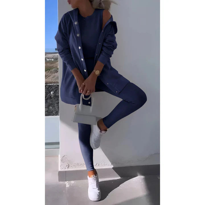 Levoire | Lounge Trois pièces pour femmes Confortable Bleu foncé