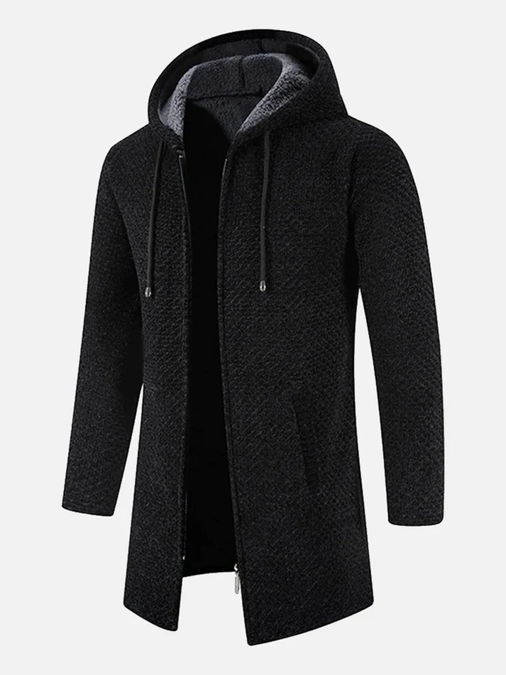 Levoire | Gilet Long En Polaire Doublé Noir
