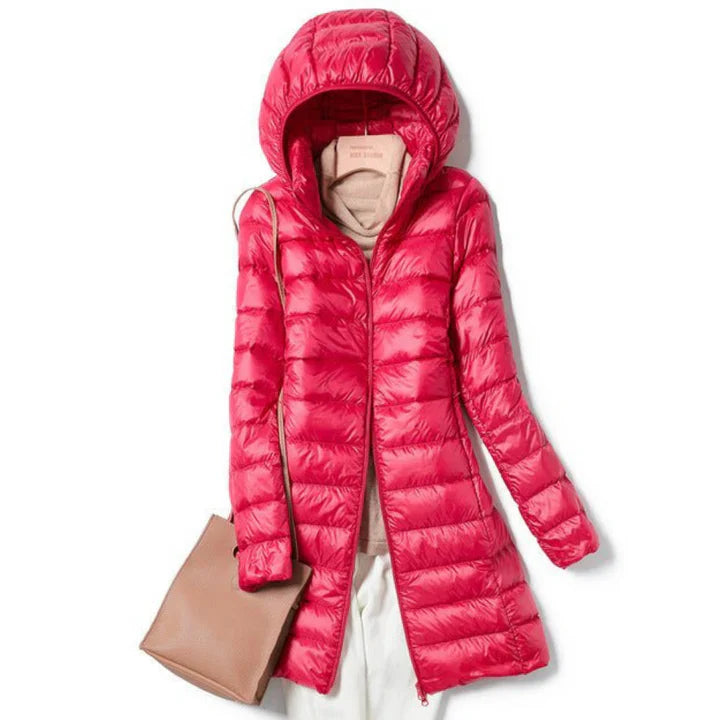 Levoire | Long manteau pour femmes avec capuche Rot