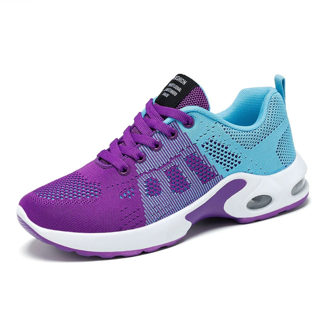 Levoire | Chaussures De Sport Respirantes Avec Semelle Amortissante Pour Femmes Lila Bleu