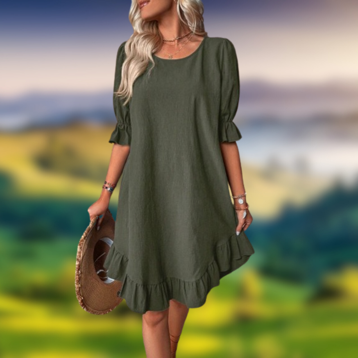 Levoire | Robe élégante d'été Vert Militaire