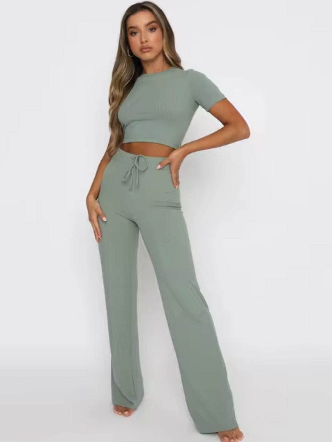 Levoire | Top Court Et Pantalon Vert