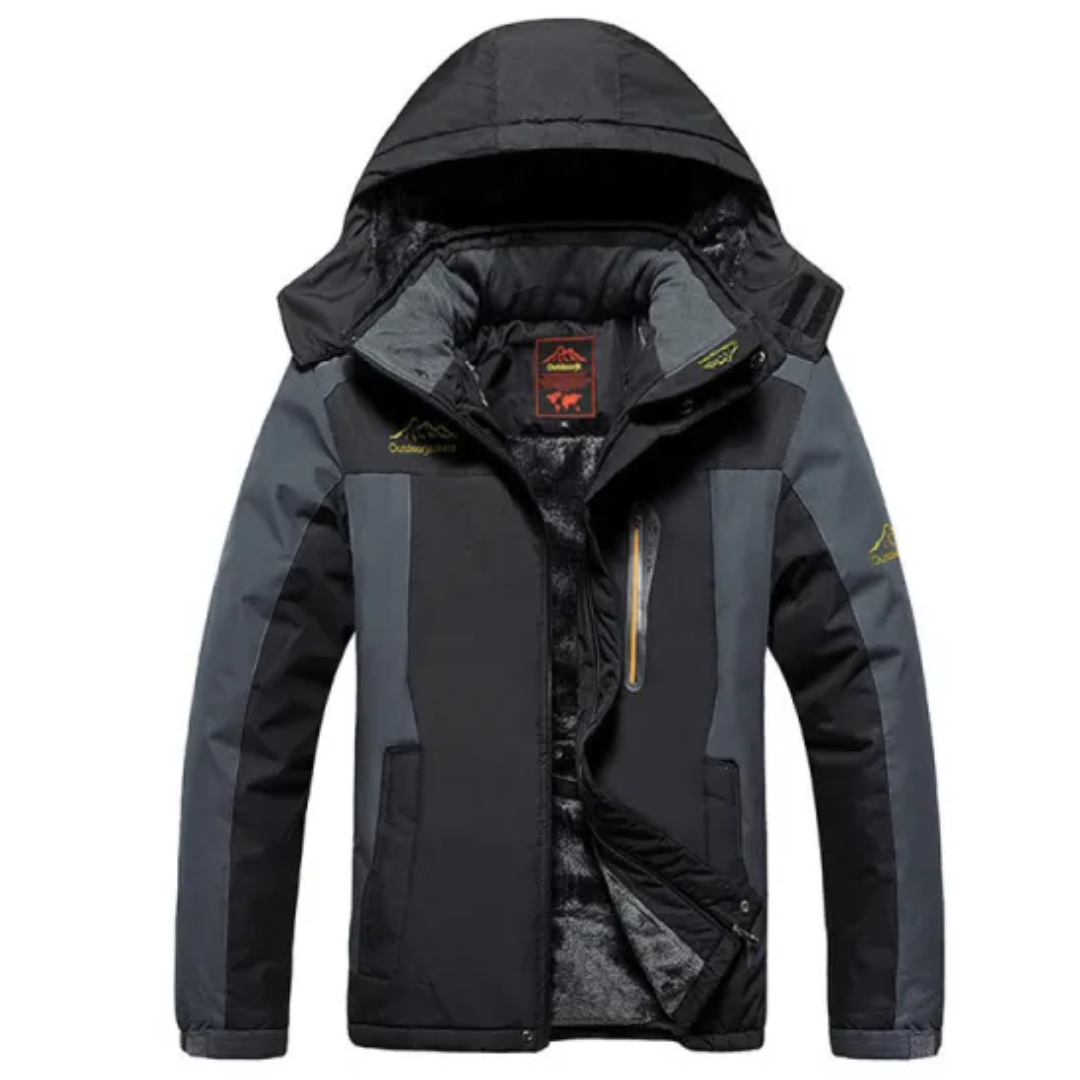 Levoire | Veste pour hommes imperméable chaude avec capuche Noir