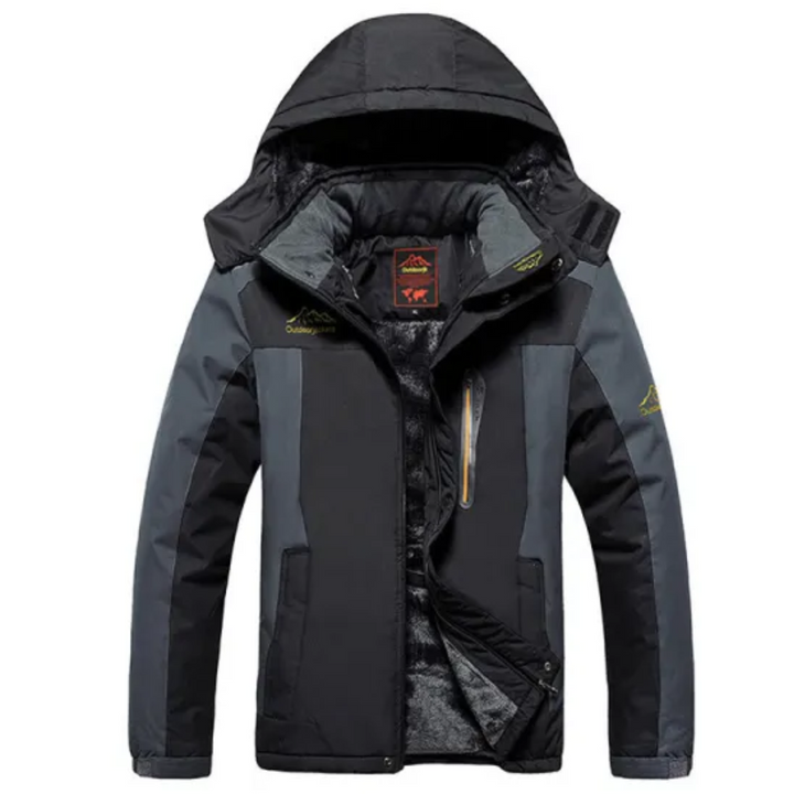 Levoire | Veste pour hommes imperméable chaude avec capuche Noir
