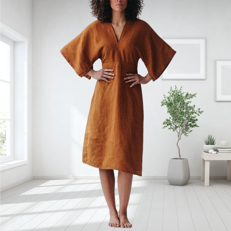 Levoire | Robe simple et aérienne Marron