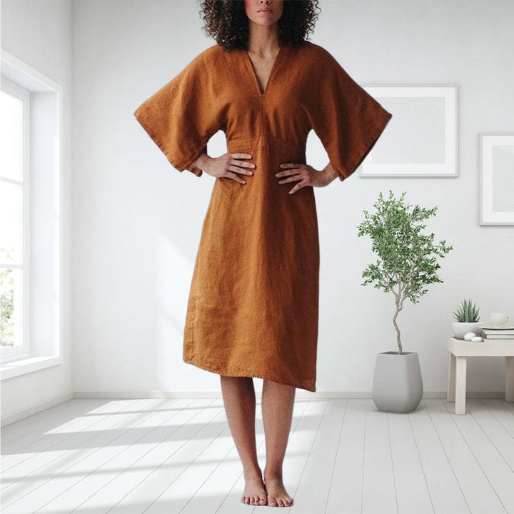 Levoire | Robe simple et aérienne Marron