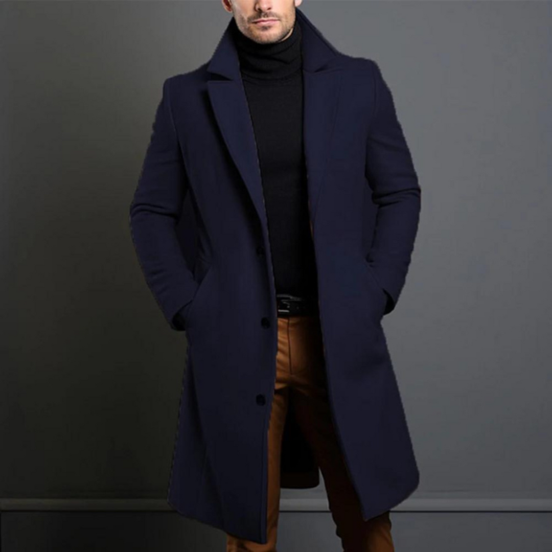 Levoire | Long Trench Coat FR Men Marine bleu