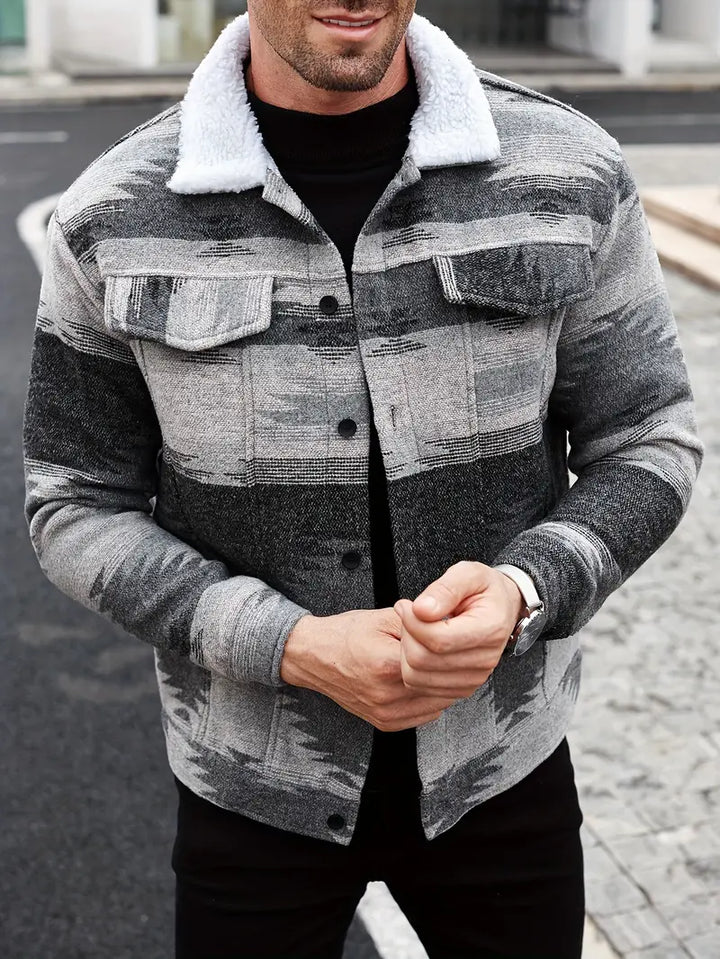 Levoire | Veste À Boutons Avec Poches Poitrine Pour Hommes Gris