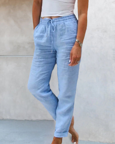 Levoire | Pantalons de couleur mixte à jambe droite