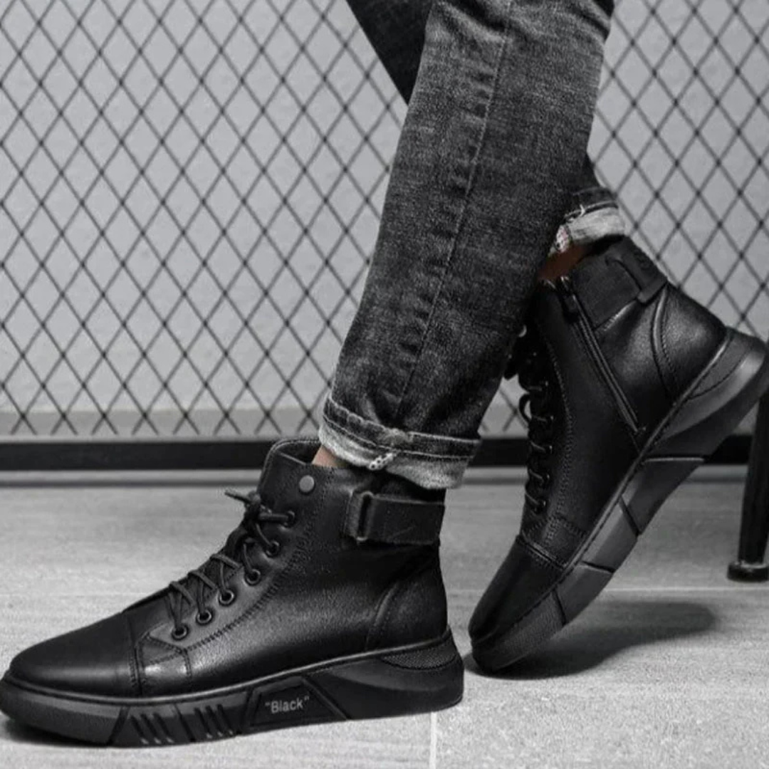 Levoire | Bottes À Lacets Pour - Hommes - Classiques Noir
