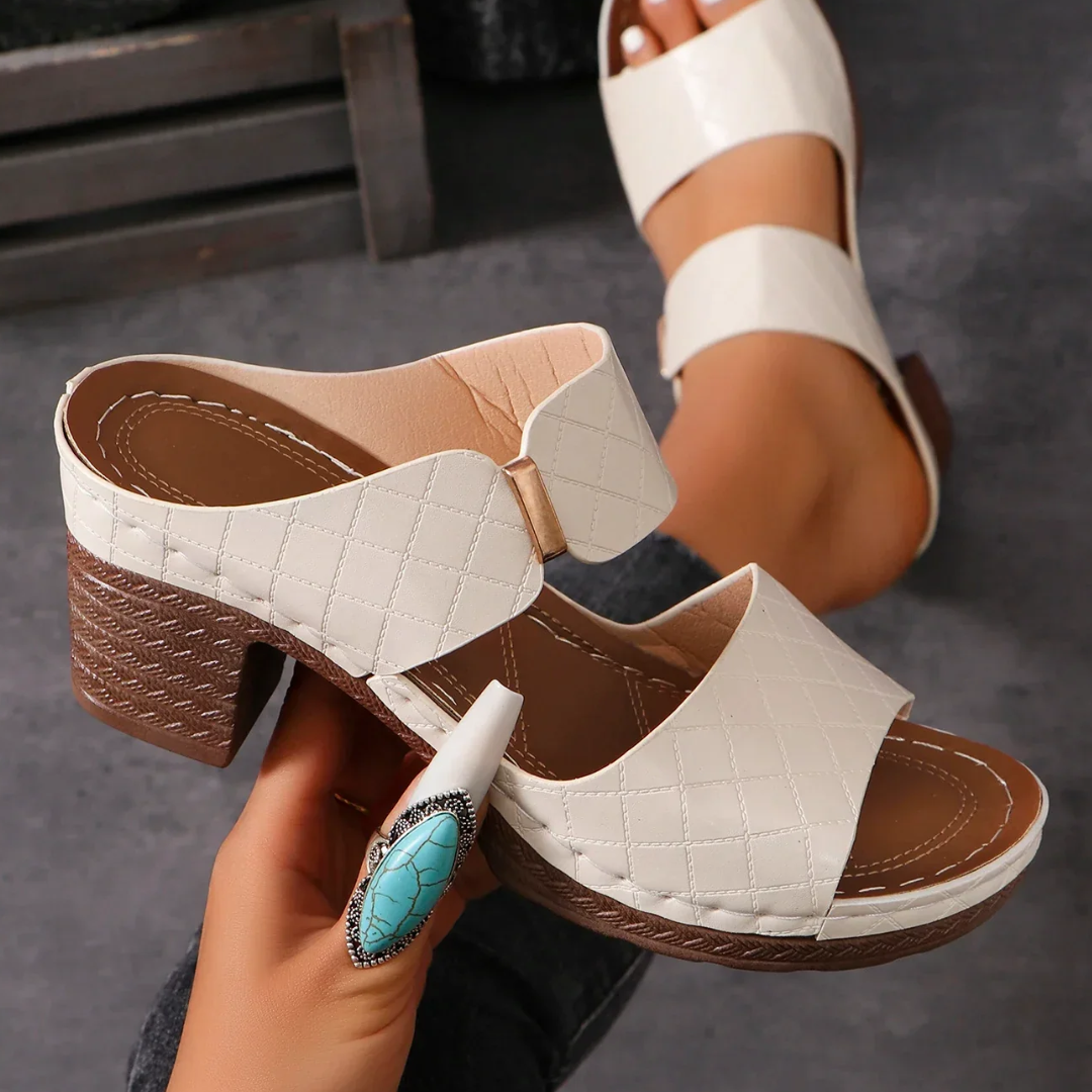 Levoire | Sandales À Levoire | Talons Levoire | Hauts Pour - Femmes - Bout Ouvert Beige