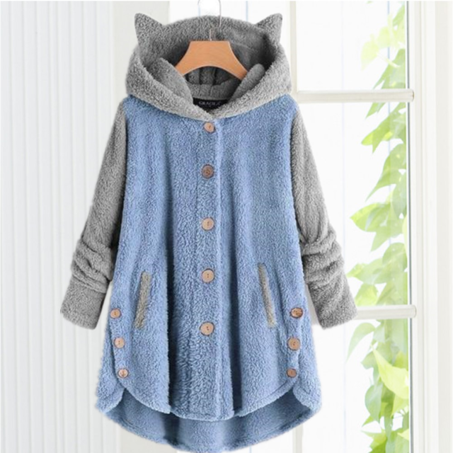 Levoire | à Capuche Avec Oreilles De Chat Bleu
