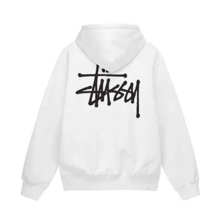 Levoire | Sweat à capuche grande taille unisexe sans fermeture éclair dans la tendance streetwear Blanc