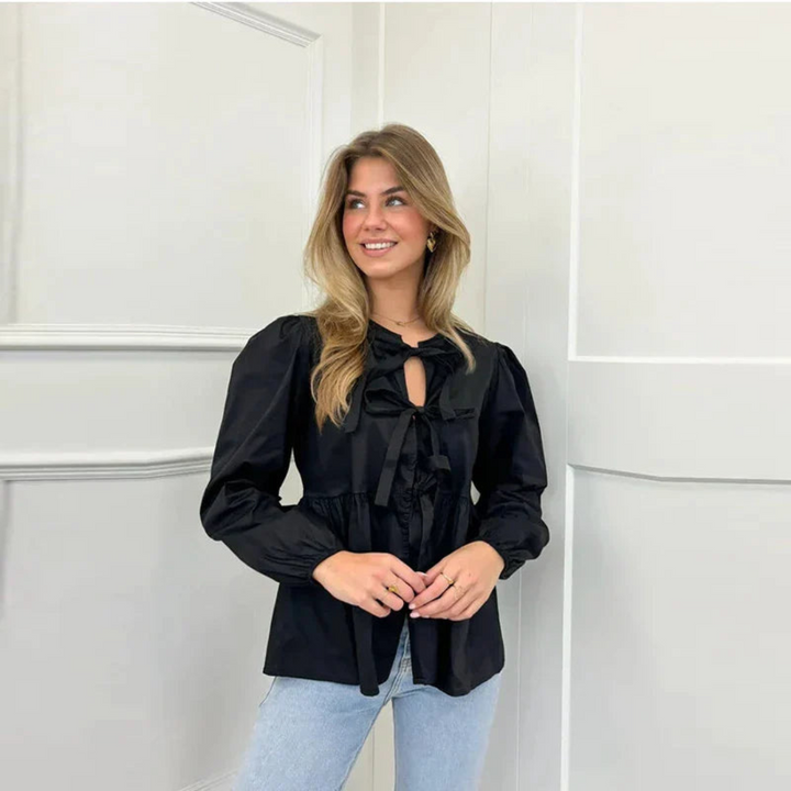 Levoire | Légante Robe Chemise FR Femmes Noir