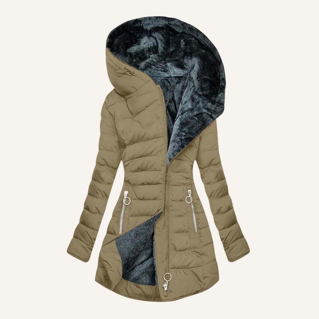 Levoire | V Manteau À Col En V Khaki