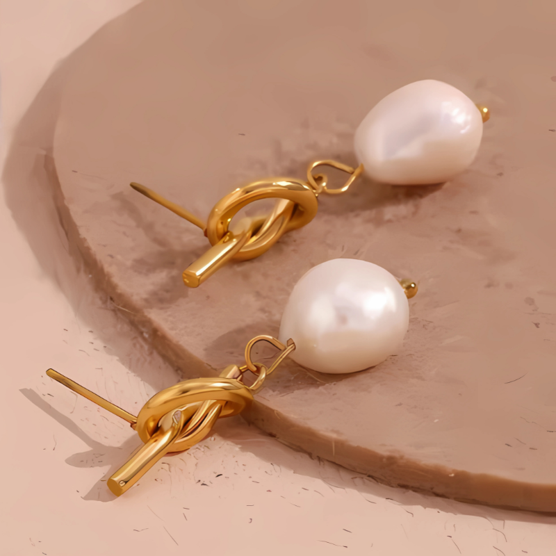 Levoire | Boucles D'Oreilles Baroques Élégantes En Or