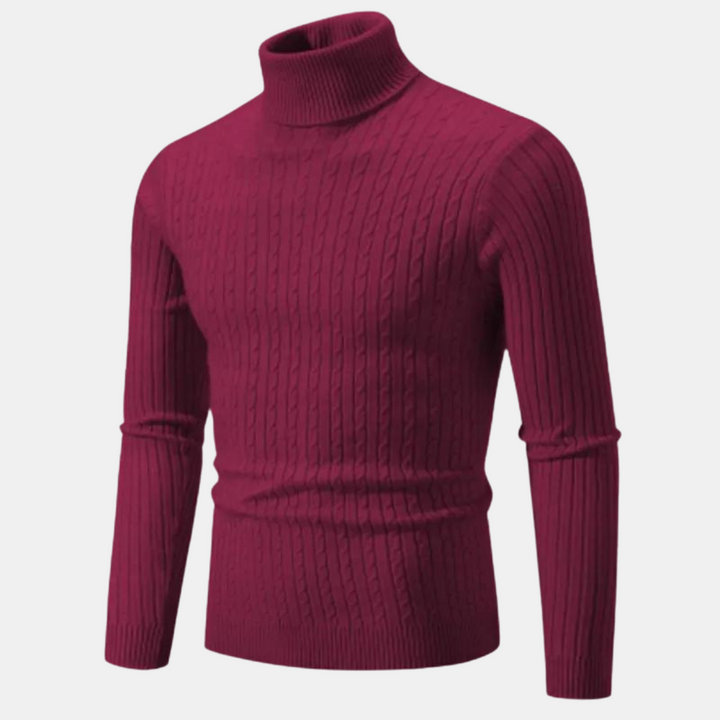 Levoire | Pull À Col Roulé Confortable Rouge vin