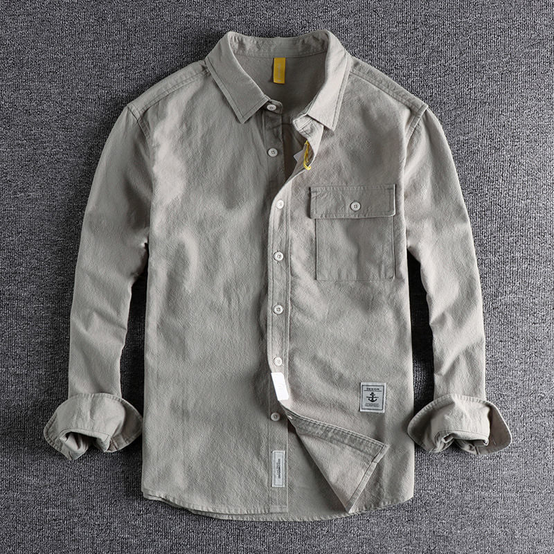 Levoire | Chemise Classique Avec Design Texturé Pour Une Ambiance Automnale