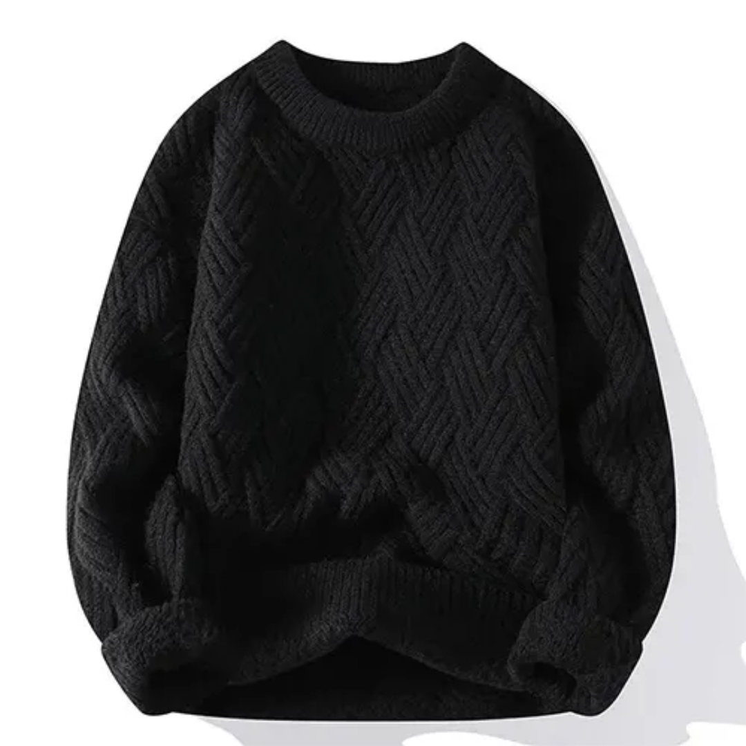 Levoire | Pull homme chaud Noir rétro