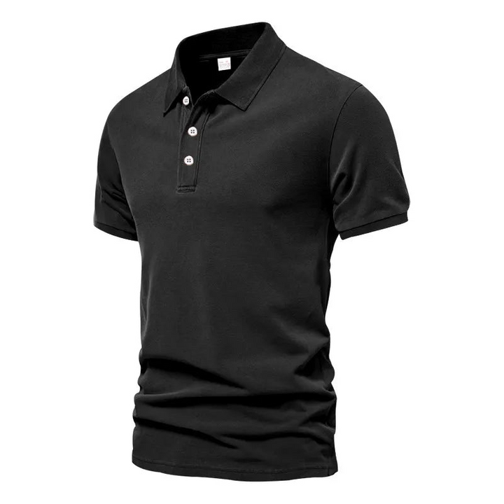 Levoire | Polo Manches Courtes Hommes Chic Noir