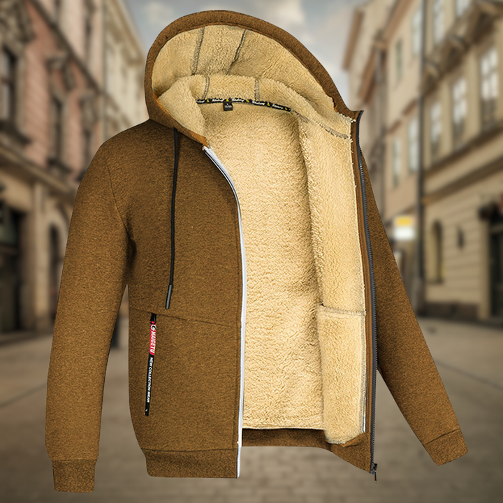 Levoire | Sweatshirt chaud avec intérieur en polaire Marron