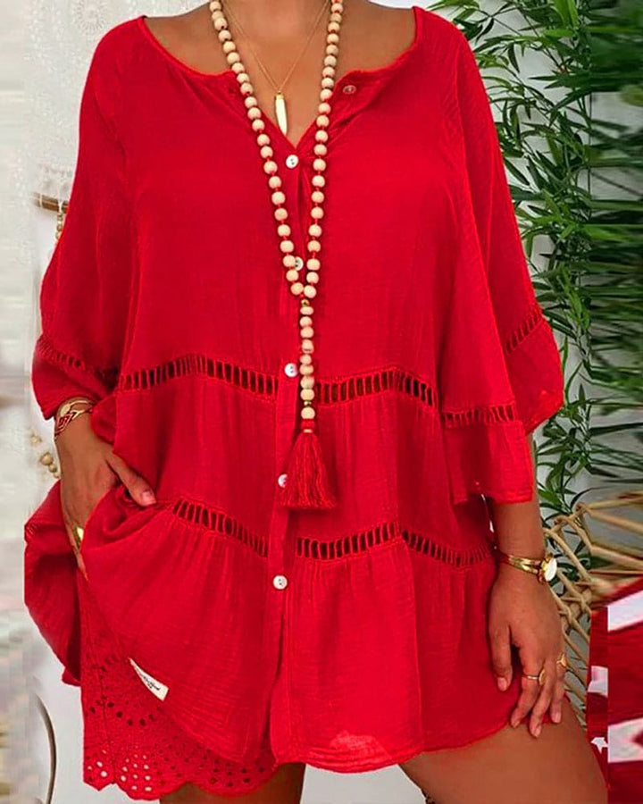 Levoire | Tunique D'Été Boho Rot
