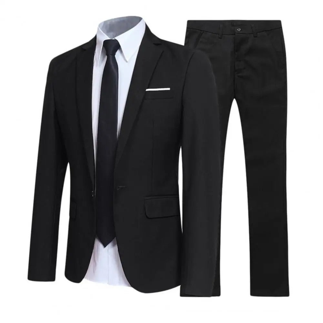 Levoire | Costume D'Invité De Mariage Slim Pour Homme - Deux Pièces Noir