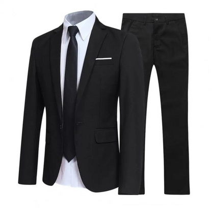 Levoire | Costume D'Invité De Mariage Slim Pour Homme - Deux Pièces Noir