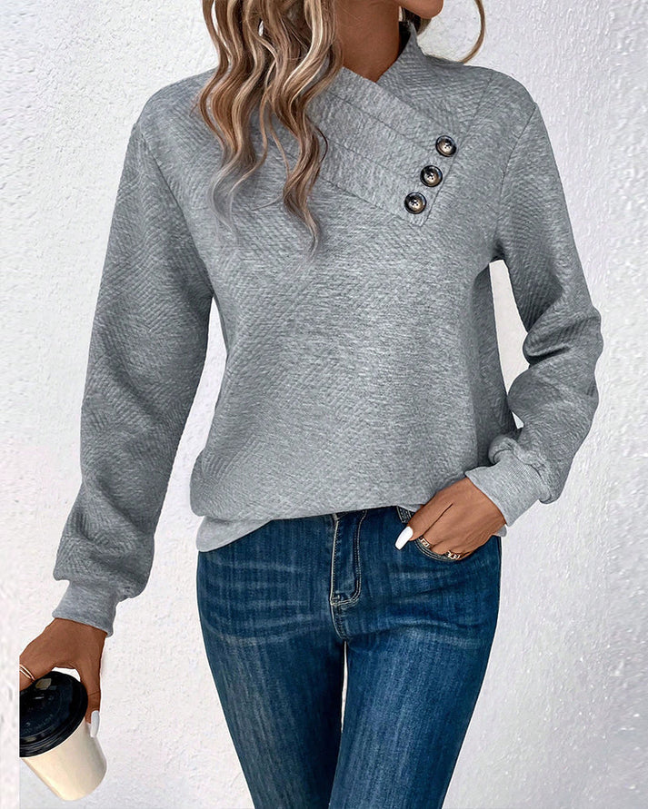 Levoire | Sweatshirt Femme Avec Col Stylé Et Coupe Moderne