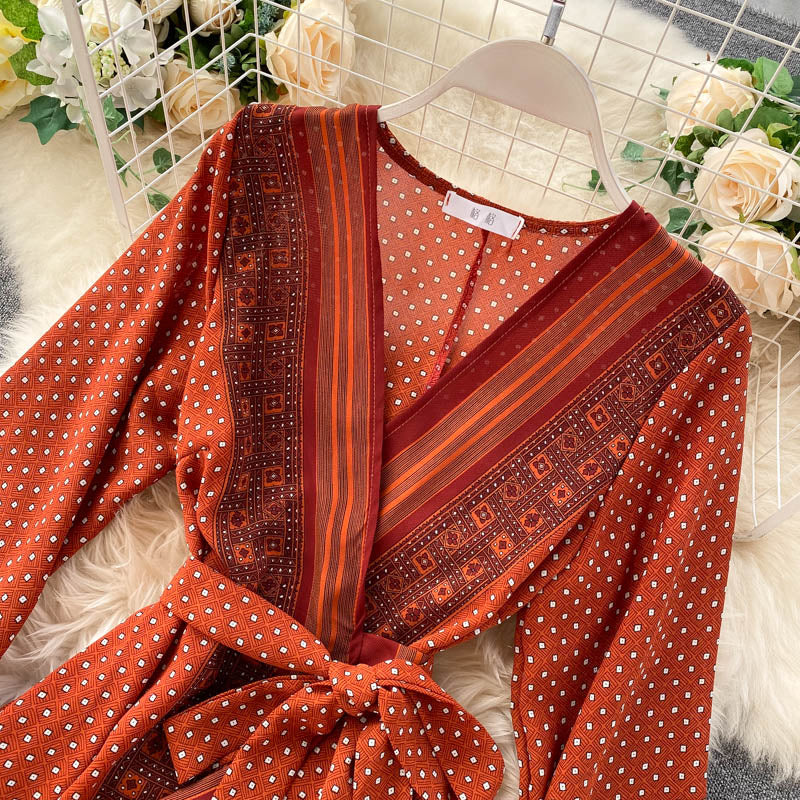 Levoire | Robe À Lacets En Chiffon Rétro
