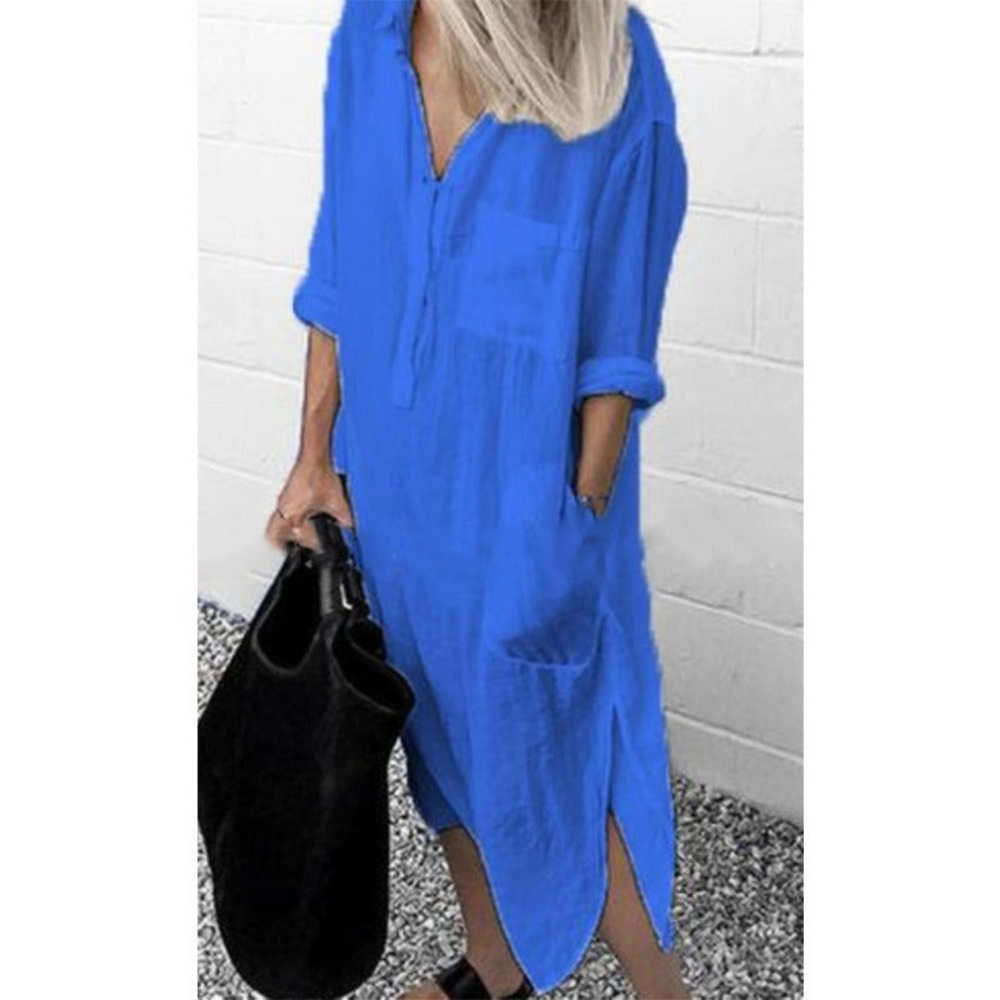 Levoire | Élégant Robe D'Été Longue bleu