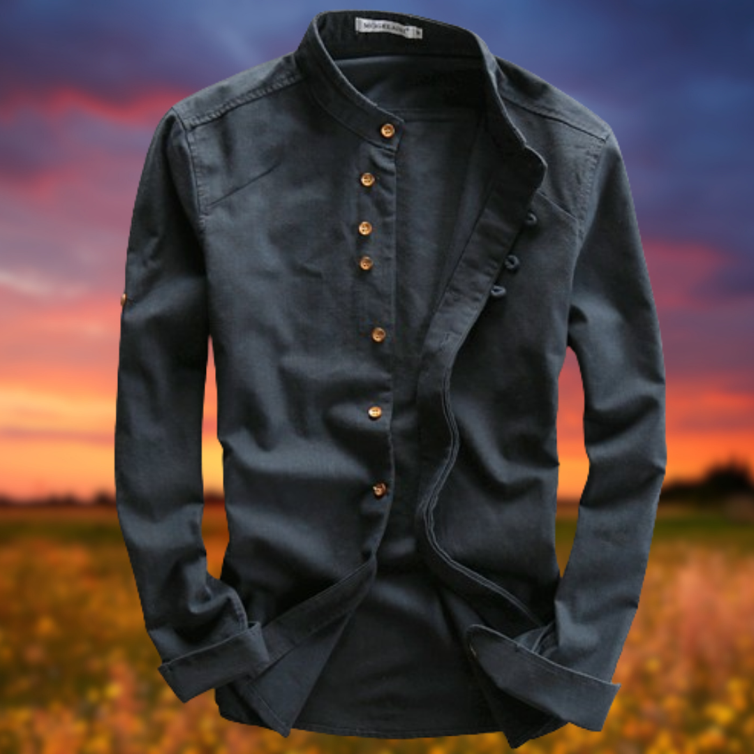 Levoire | Veste légère en mélange de lin Bleu Foncé